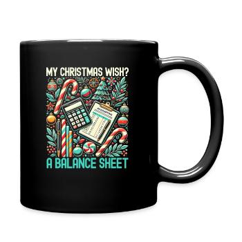Père Noël comptable de Noël drôle - Mug uni - noir - Droite