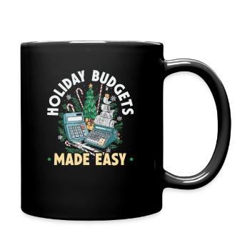 Père Noël comptable de Noël drôle - Mug uni - noir - Droite
