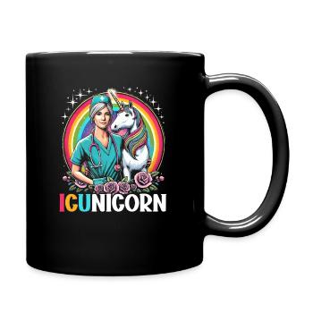 infirmière en soins intensifs, - Mug uni - noir - Droite