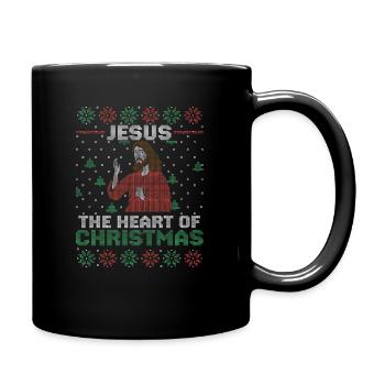 Jesus Christ Christmas Religious - Full Colour Mug - black - Right
