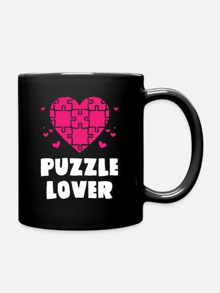 Puzzle Lover - Tasse einfarbig - Schwarz