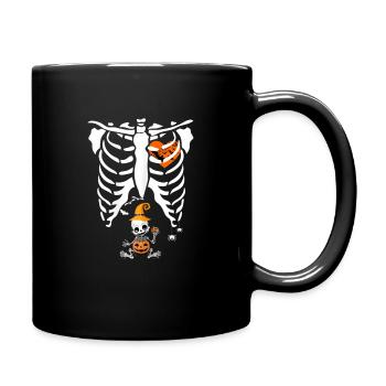 Halloween costume femme enceinte citrouille cage - Mug uni - noir - Droite