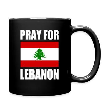 Pray for lebanon - Mug uni - noir - Droite
