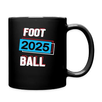 Football 2025 Footballer Footballspieler Spiel - Tasse einfarbig - Schwarz - Rechts
