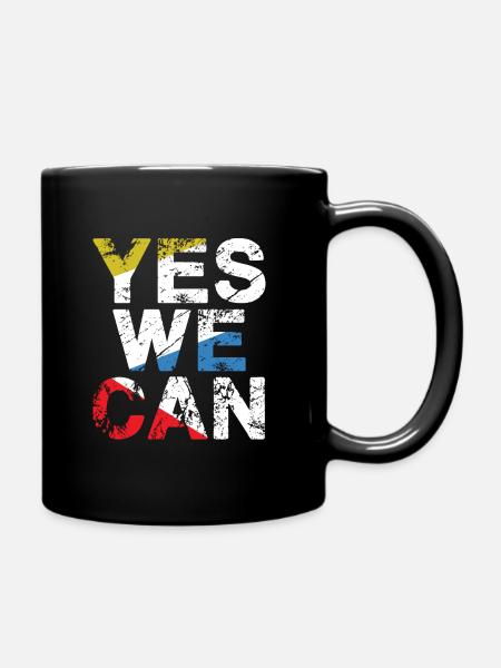 Oui nous pouvons - Mug uni - noir