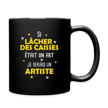 Péter / Lâcher des caisses - Mug uni - noir - Droite