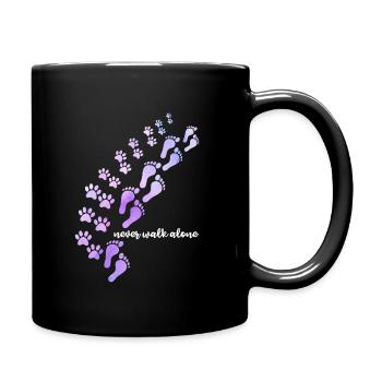 Never Walk Alone - Full Colour Mug - black - Right