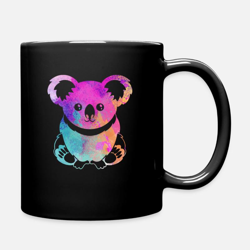 Koalabär Aquarell - Tasse einfarbig - Schwarz