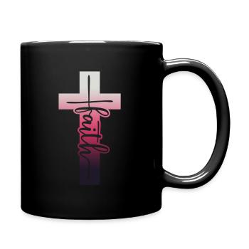 Glaube - Tasse einfarbig - Schwarz - Rechts