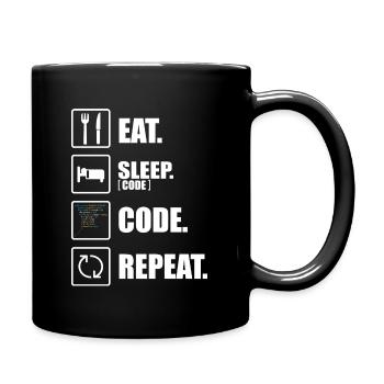 Informaticien drôle programmeur coder - Mug uni - noir - Droite
