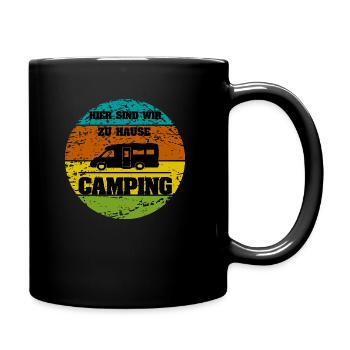 Camping - Tasse einfarbig - Schwarz - Rechts