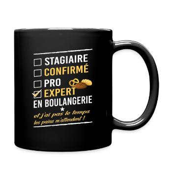Boulanger boulangerie boulangère - Mug uni - noir - Droite