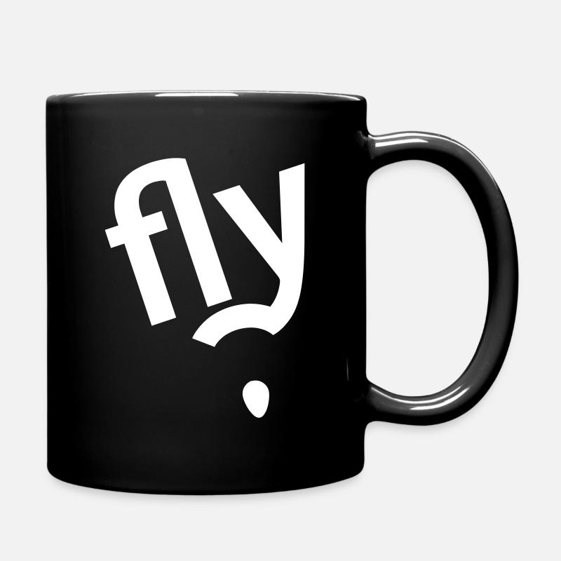 fly paraglider paragliding Gleitschirm - Tasse einfarbig - Schwarz