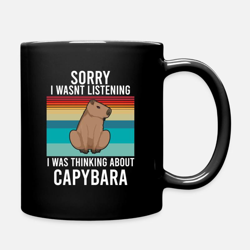Capybara - Tasse einfarbig - Schwarz