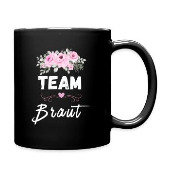 Junggesellinnenabschied JGA Team Braut - Tasse einfarbig - Schwarz - Rechts