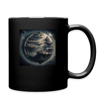 Fantasy world - Tasse einfarbig - Schwarz - Rechts