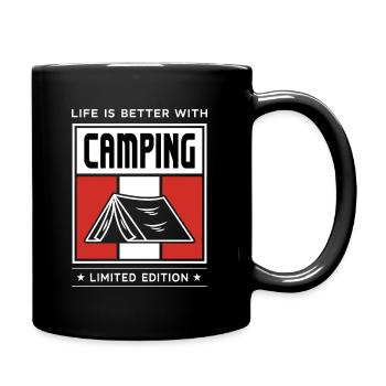 Camping - Tasse einfarbig - Schwarz - Rechts