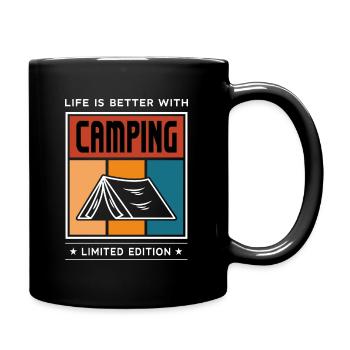 Camping - Tasse einfarbig - Schwarz - Rechts