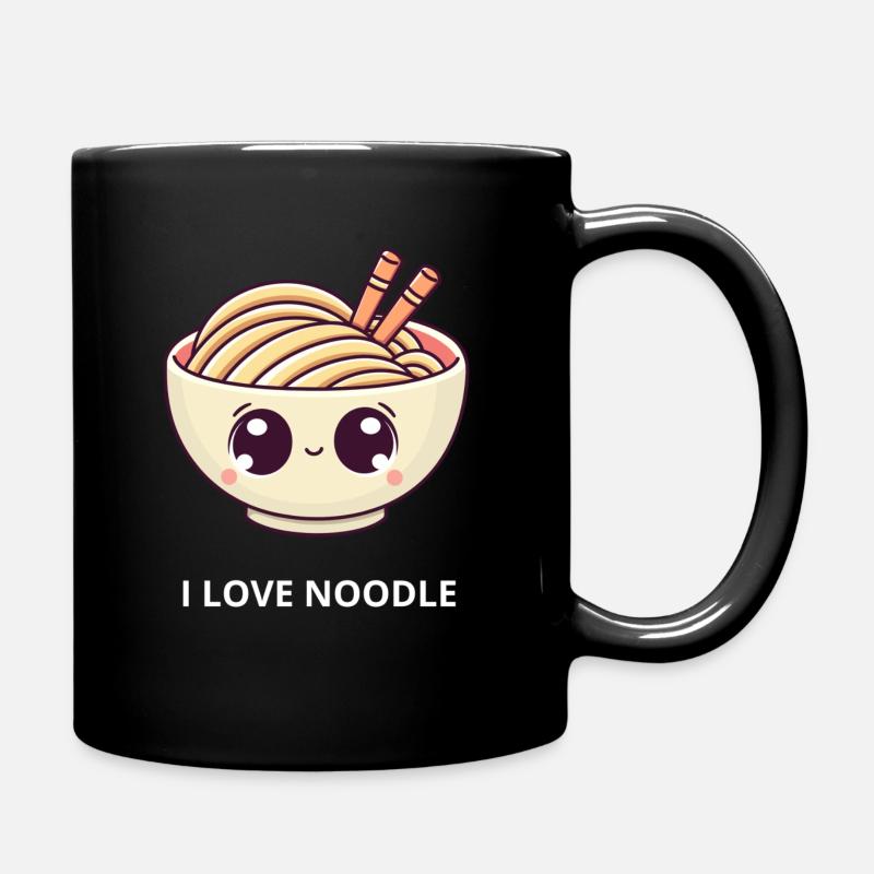 I LOVE NOODLE - Full Colour Mug - black
