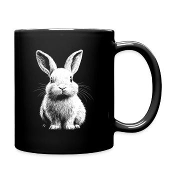 Lapin mignon - Mug uni - noir - Droite