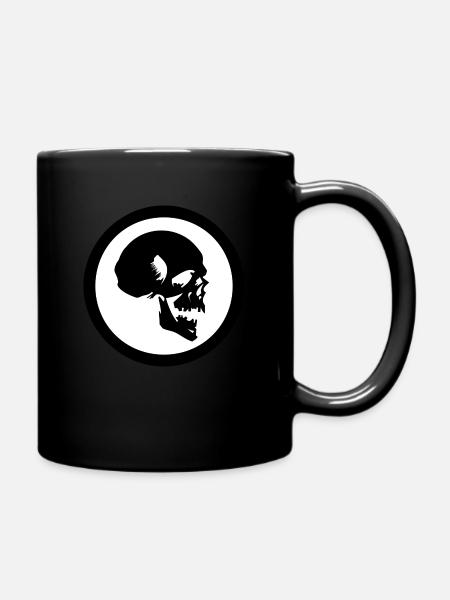 Schädel - Tasse einfarbig - Schwarz