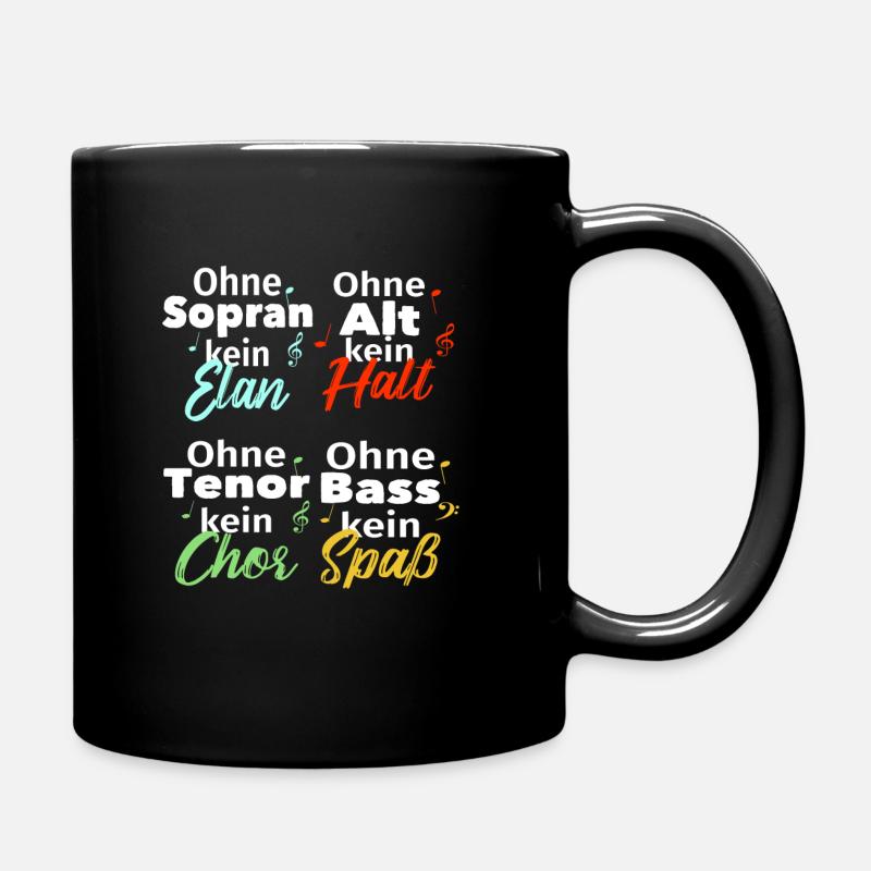 Ohne Chor Kein Chor! Chormitglieder Chorsänger - Tasse einfarbig - Schwarz