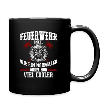 Pompier - Mug uni - noir - Droite
