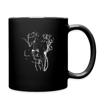 Abstrakt - Tasse einfarbig - Schwarz - Rechts