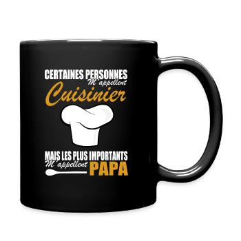 Küchenhemd • Papa • Kochgeschenk - Tasse einfarbig - Schwarz - Rechts