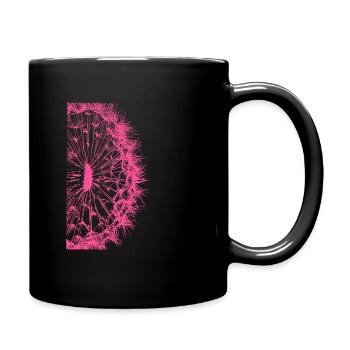 Pusteblume - Linie / pink - Tasse einfarbig - Schwarz - Rechts
