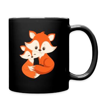 Enfants renards renard frères enfant garçon fille bébé - Mug uni - noir - Droite