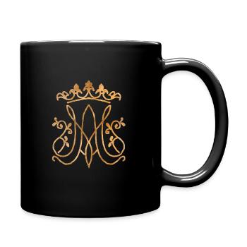 Ave Maria Monogramm - Tasse einfarbig - Schwarz - Rechts