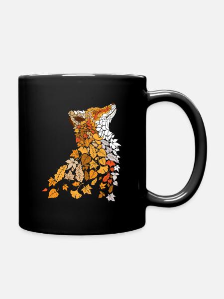 Autumn Fox - Full Colour Mug - black