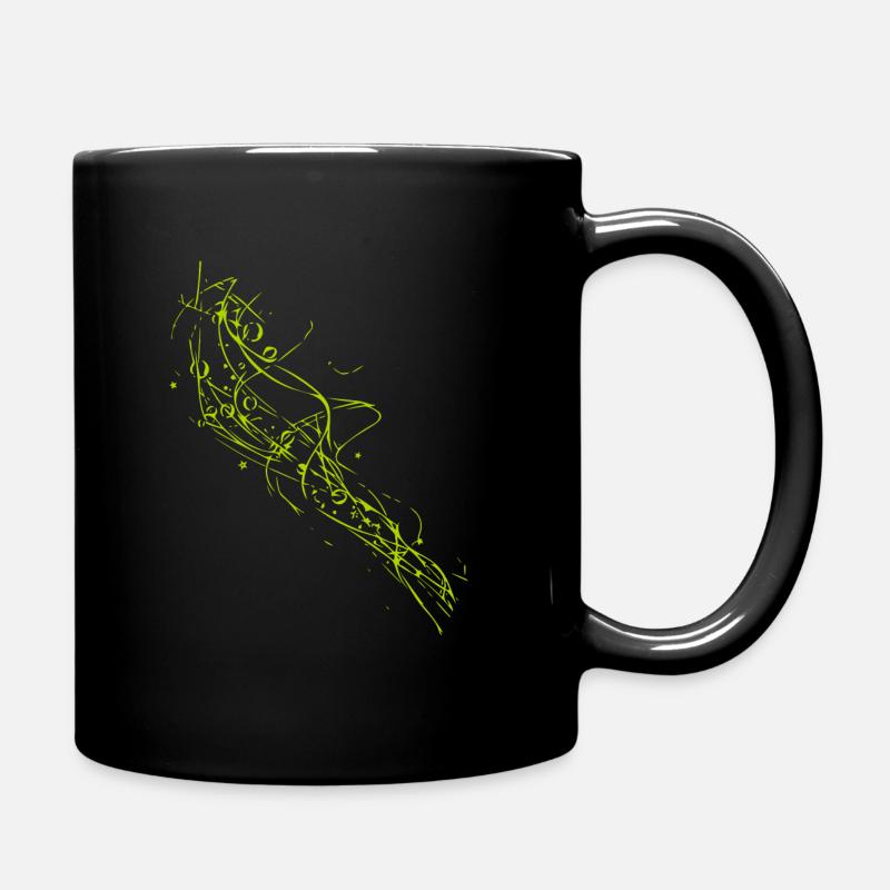 Abstrakte Linien / grün / Linie / Muster - Tasse einfarbig - Schwarz
