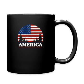 USA - Tasse einfarbig - Schwarz - Rechts