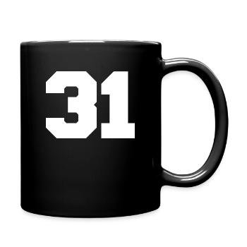 31 Lucky Number Birthday Number Collegestyle - Full Colour Mug - black - Right