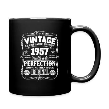 Vintage Made In 1957 Aged To Perfection - Full Colour Mug - black - Right
