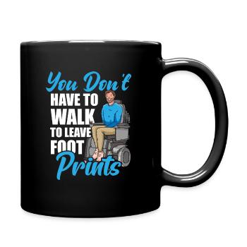 Behindert Rollstuhlfahrer Ironie - Tasse einfarbig - Schwarz - Rechts