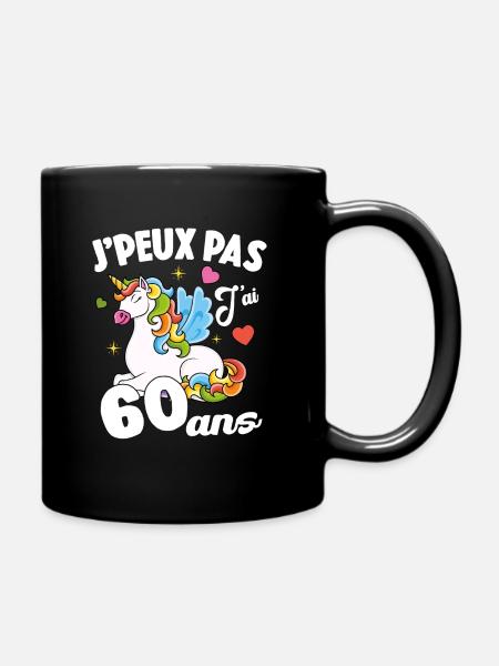 Je Peux Pas J'ai 60 Ans Anniversaire Cadeau - Mug uni - noir