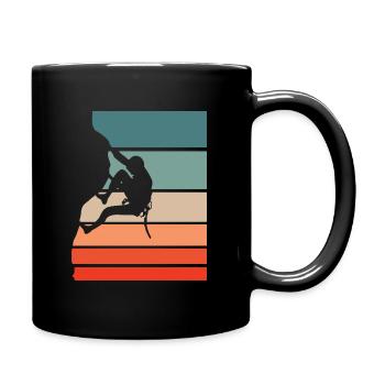 Klettern Retro Style Vintage - Tasse einfarbig - Schwarz - Rechts
