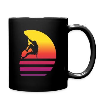 Klettern Retro Style Vintage - Tasse einfarbig - Schwarz - Rechts