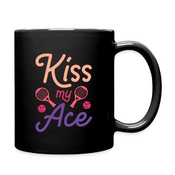 Funny Padel Player Design Padel Tennis Girl - Full Colour Mug - black - Right