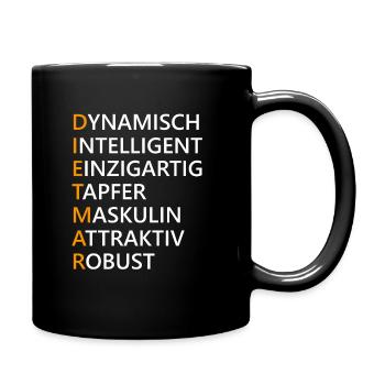 Dietmar Name Geschenk - Tasse einfarbig - Schwarz - Rechts