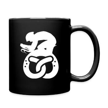 Breze Fahrrad Logo Rennrad Gravelbike Rad Radler - Tasse einfarbig - Schwarz - Rechts