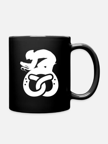 Breze Bicycle Logo Road Bike Gravel Bike Cyclist - Full Colour Mug - black