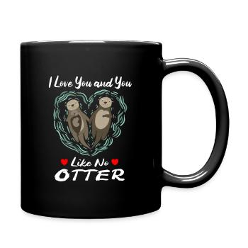 Valentinstag - Jahrestag - Verliebte Paare - Tasse einfarbig - Schwarz - Rechts