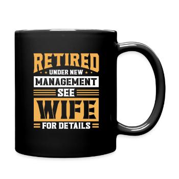 Rentner Rente Ruhestand Humor Geschenkidee Opa - Tasse einfarbig - Schwarz - Rechts