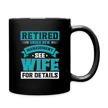 Rentner Rente Ruhestand Humor Geschenkidee Opa - Tasse einfarbig - Schwarz - Rechts