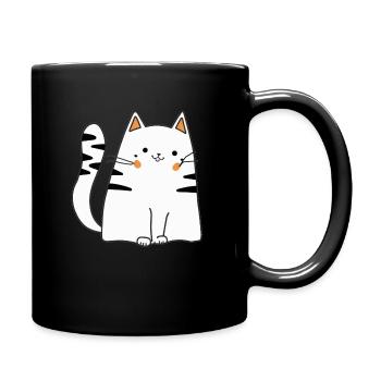 Cute cat - Full Colour Mug - black - Right