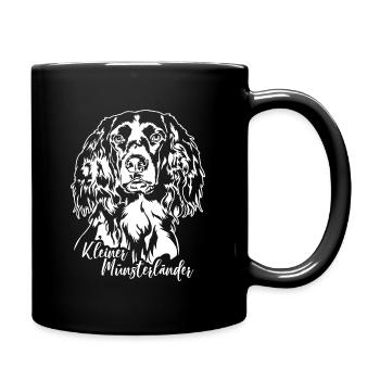 Kleiner Münsterländer Jagdhund Jagdhunde Wilsigns - Tasse einfarbig - Schwarz - Rechts